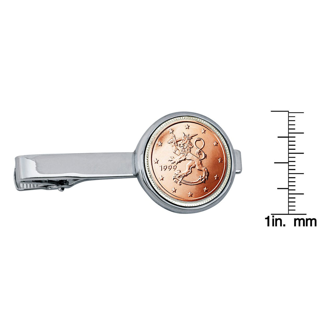 Finland 2 Euro Bar Coin Tie Clip Image 2