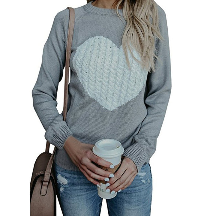 Womens Knitted Love Sweater Image 4