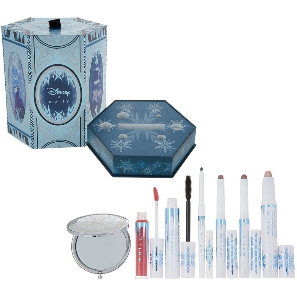 Mally Beauty Disney Frozen Elsa Makeup Kit 7 Piece Collection Shadow Liner Mascara Image 2