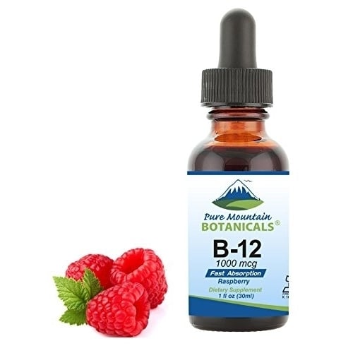 B12 Vitamin 1000 mcg Kosher B12 Drops in 1oz Bottle with Natural Berry Flavor Image 3