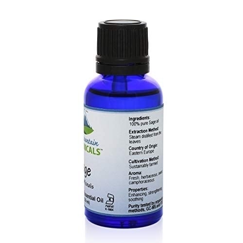 Sage (Salvia Officinalis) Essential Oil - 100% Pure Natural and Kosher - 1 fl oz Bottle Image 3