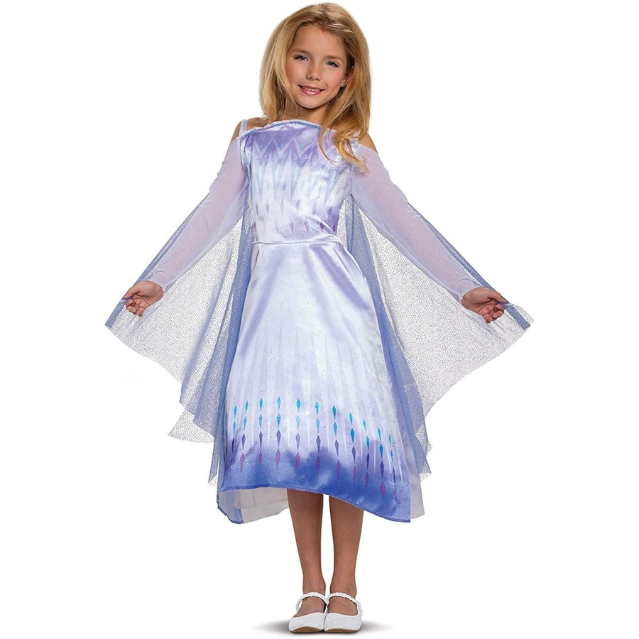 Disguise Elsa Classic Snow Queen Dress Cape Girls Size M 7-8 Disney Frozen 2 Image 1