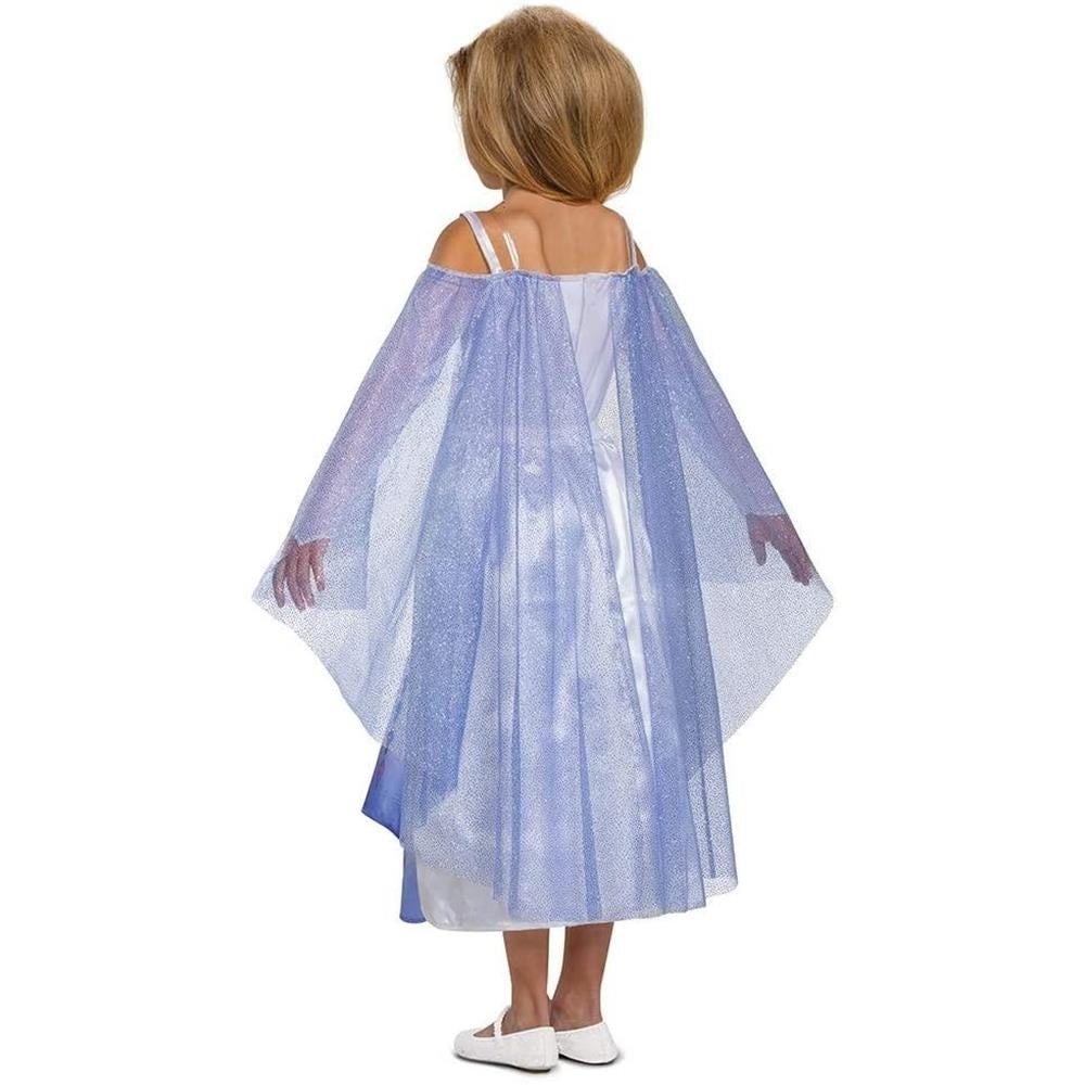 Elsa Classic Girls size M 7/8 Costume Disney Frozen 2 Snow Queen Dress Cape Disguise Image 2