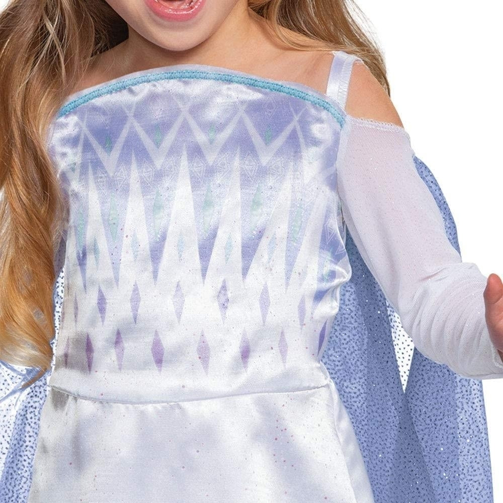 Disguise Elsa Classic Snow Queen Dress Cape Girls Size M 7-8 Disney Frozen 2 Image 4