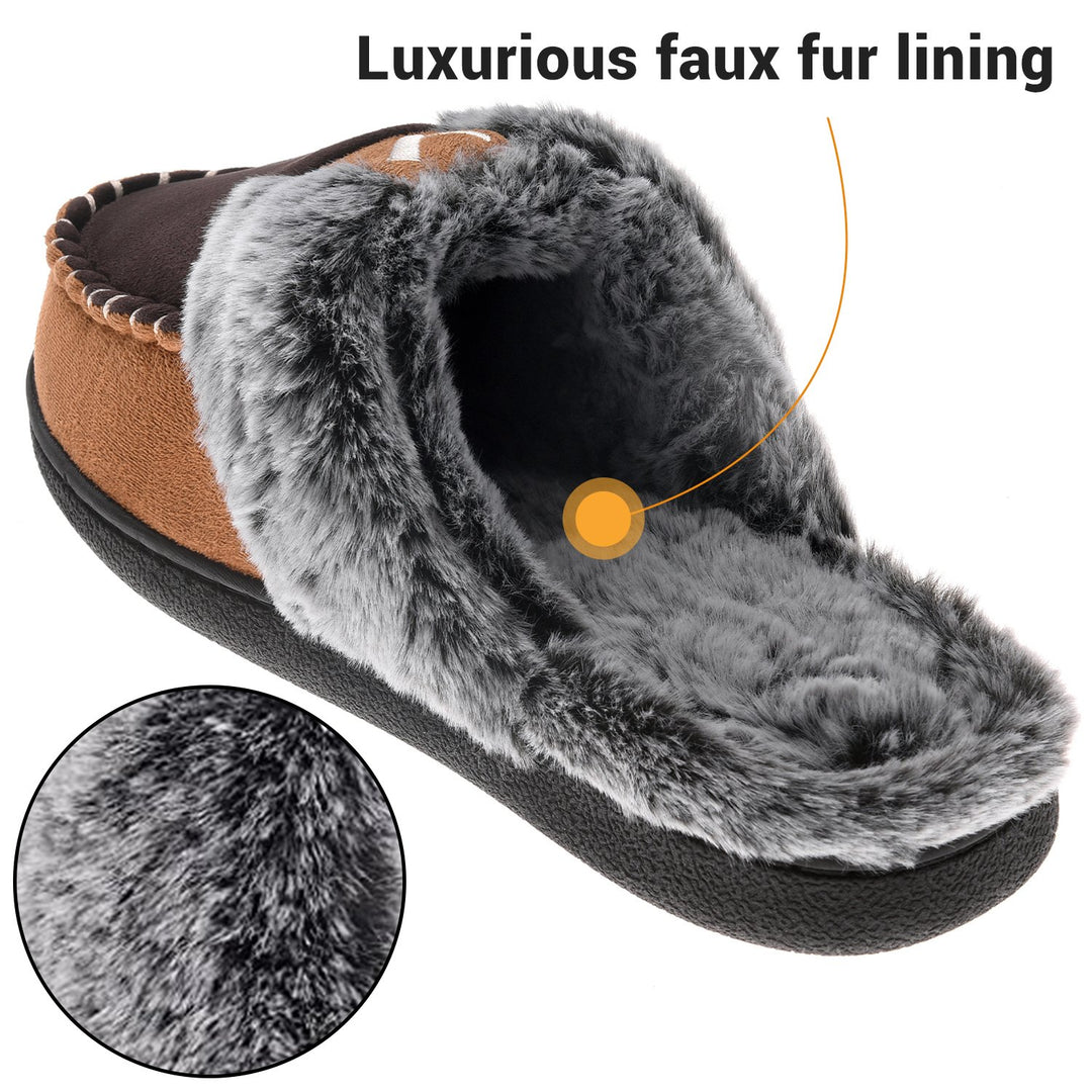 VONMAY Womens Memory Foam Slippers Moccasin Slip-on Scuff House Shoes Fuzzy Faux faux Indoor Outdoor Image 4
