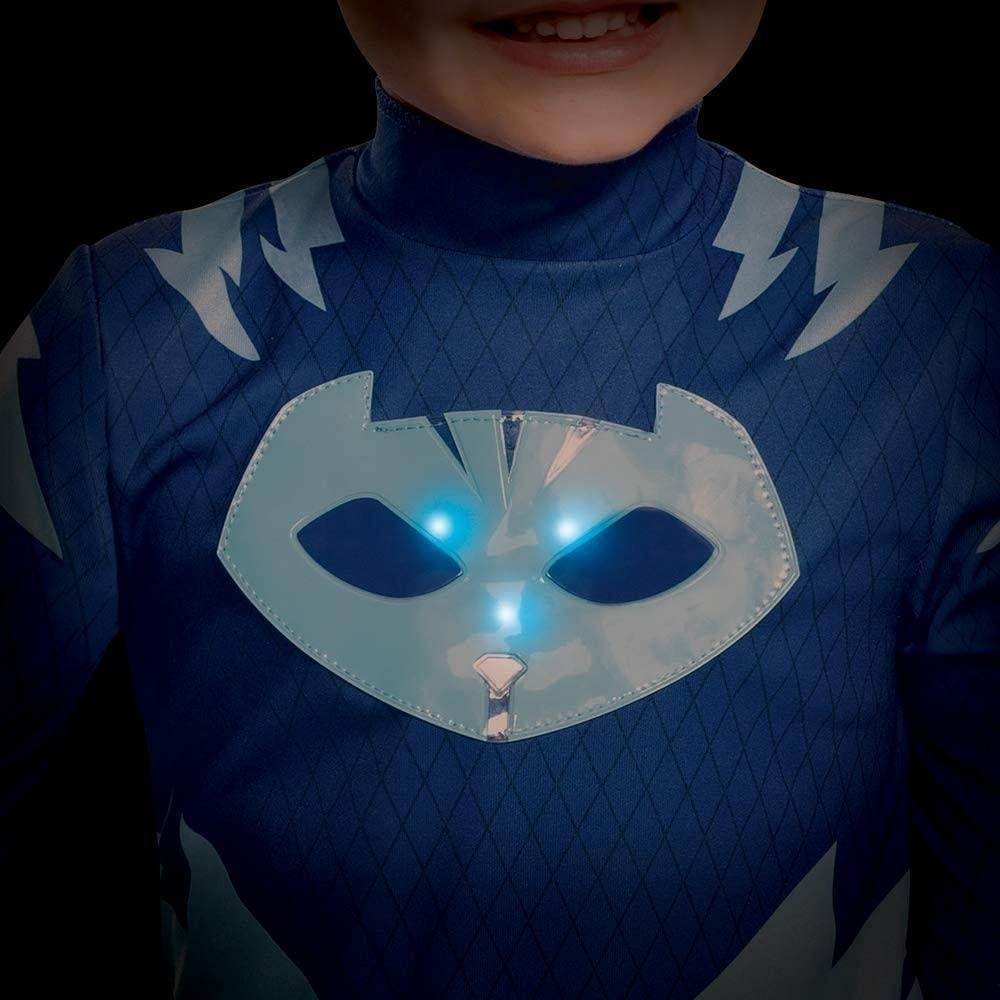 Disguise PJ Masks Catboy Deluxe Light-Up Toddler Costume 2T Jumpsuit Cape Mask Image 2