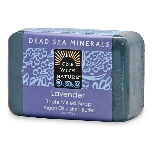 One With Nature Dead Sea Minerals Triple Milled Bar Soap Lavender Image 1