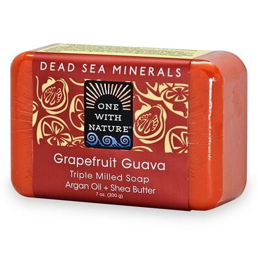 One With Nature Dead Sea Spa Grapefruit Guava Mineral Soap Image 1