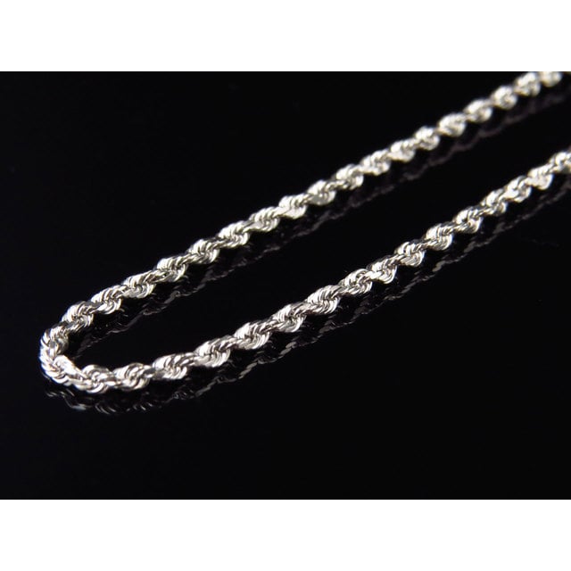 14K Gold Filled White 2MM Rope Chain 24" Image 1