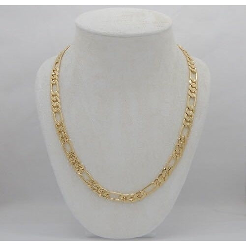 14K Gold Filled Mate Finish Figaro Chain 24" Image 1