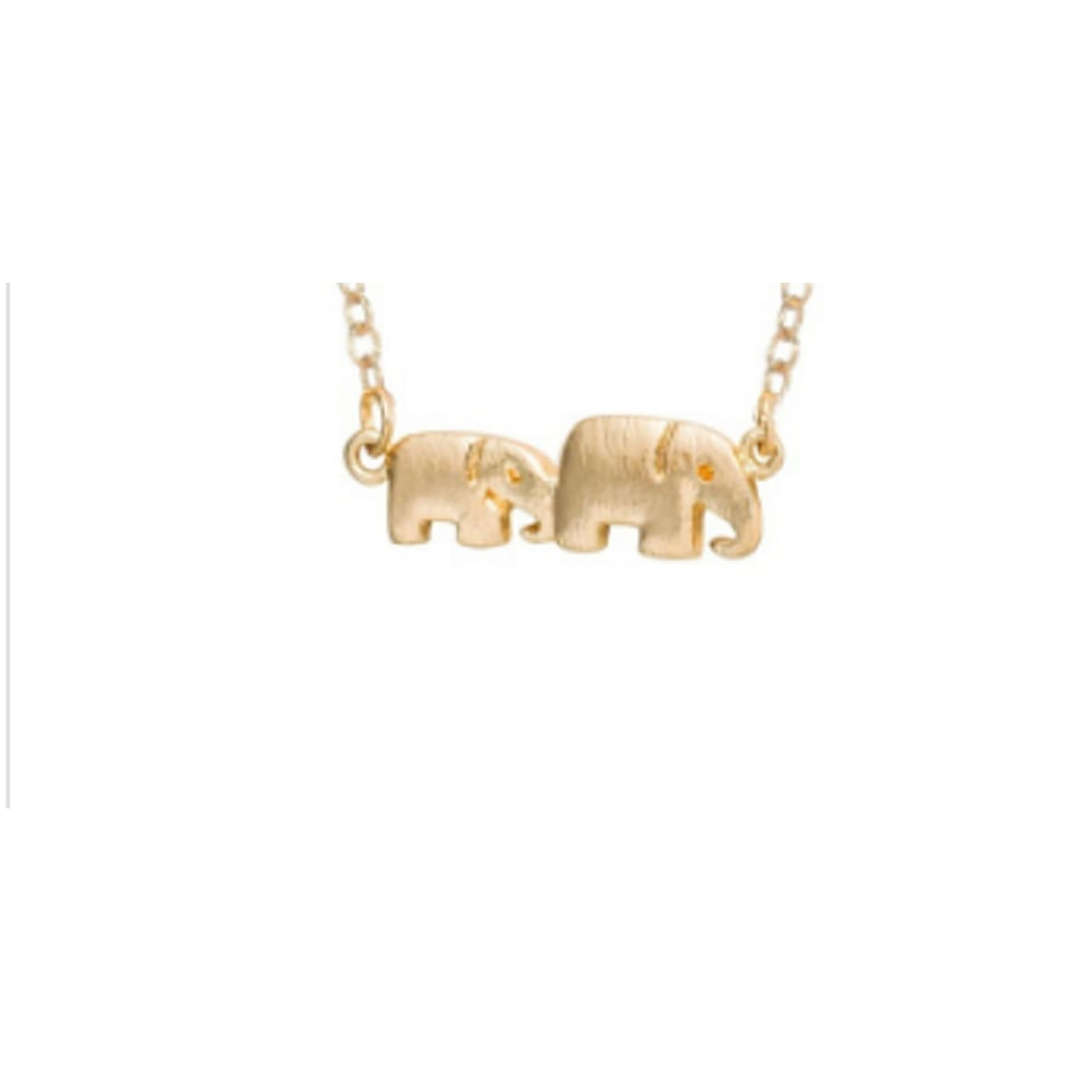 18K GOLD FILLED Elephant Necklace Image 1