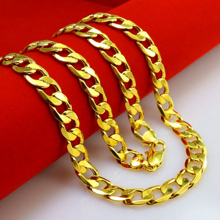 Yellow Gold Filled Cuban Necklace Men 24 inch Image 1