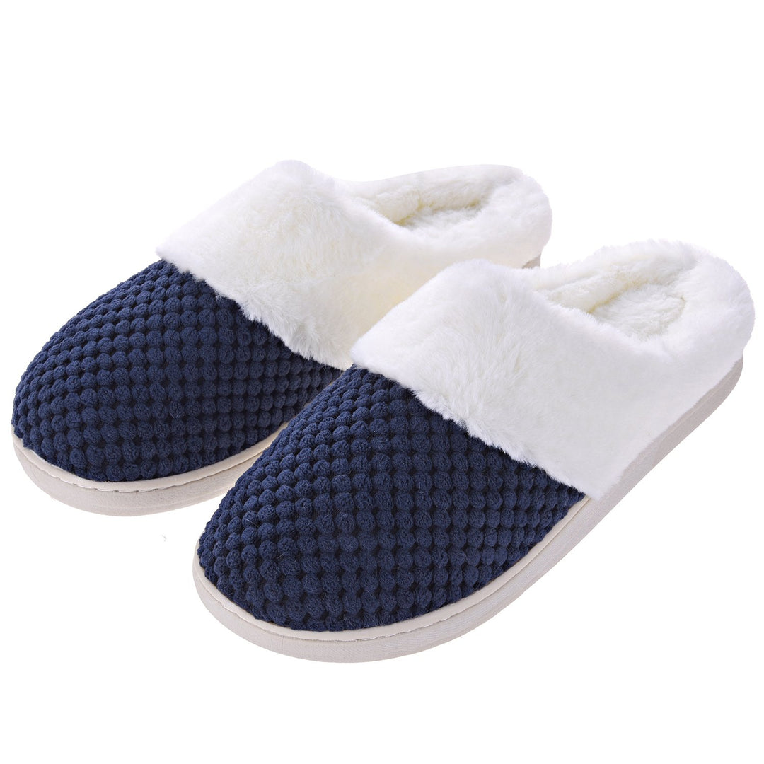 VONMAY Womens Scuff Slip On Slippers House Shoes Fleece Fuzzy Plush Lining Comfort Memory Foam Warm Image 1