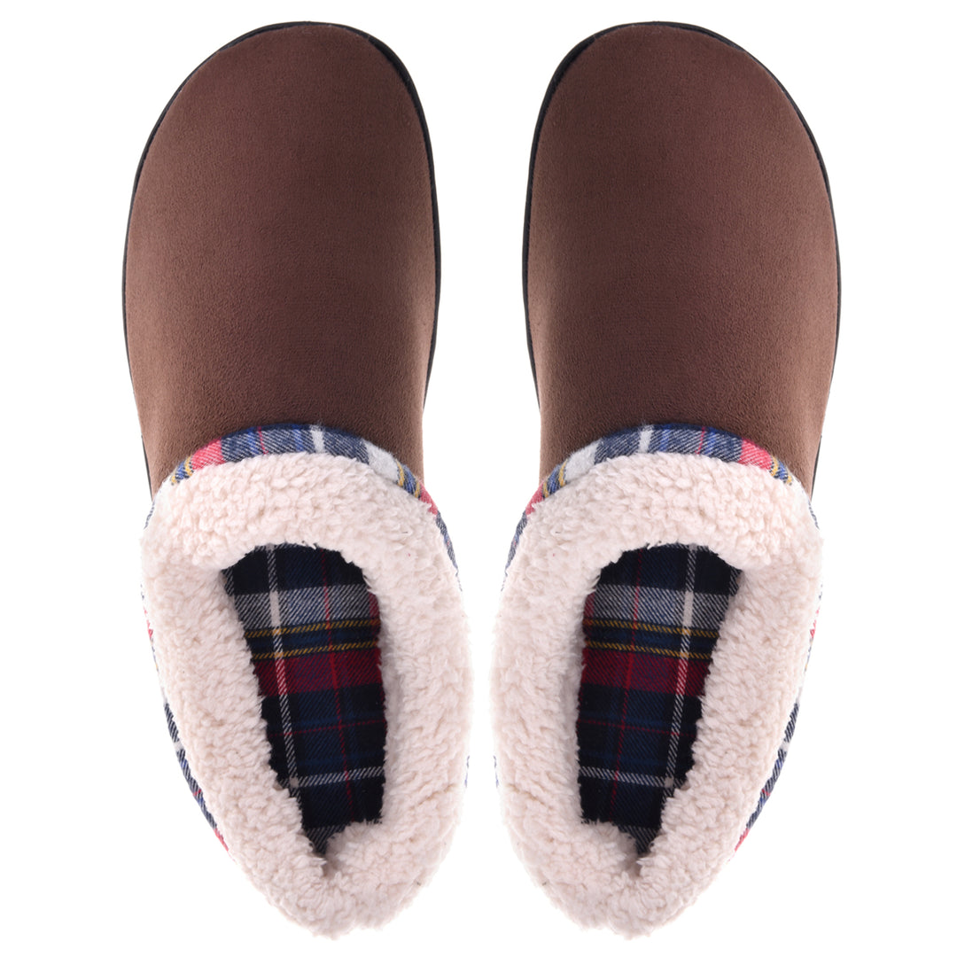 VONMAY Mens Fuzzy Slippers House Shoes Memory Foam Slip On Wool Fleece Indoor Outdoor Non-slip Image 4