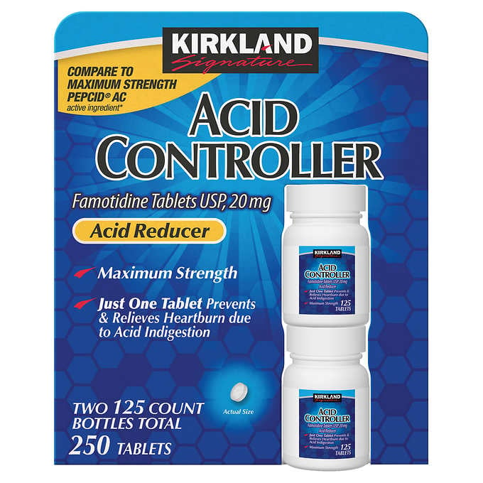 Kirkland Signature Acid Controller 20mg. 250 Tablets Image 1