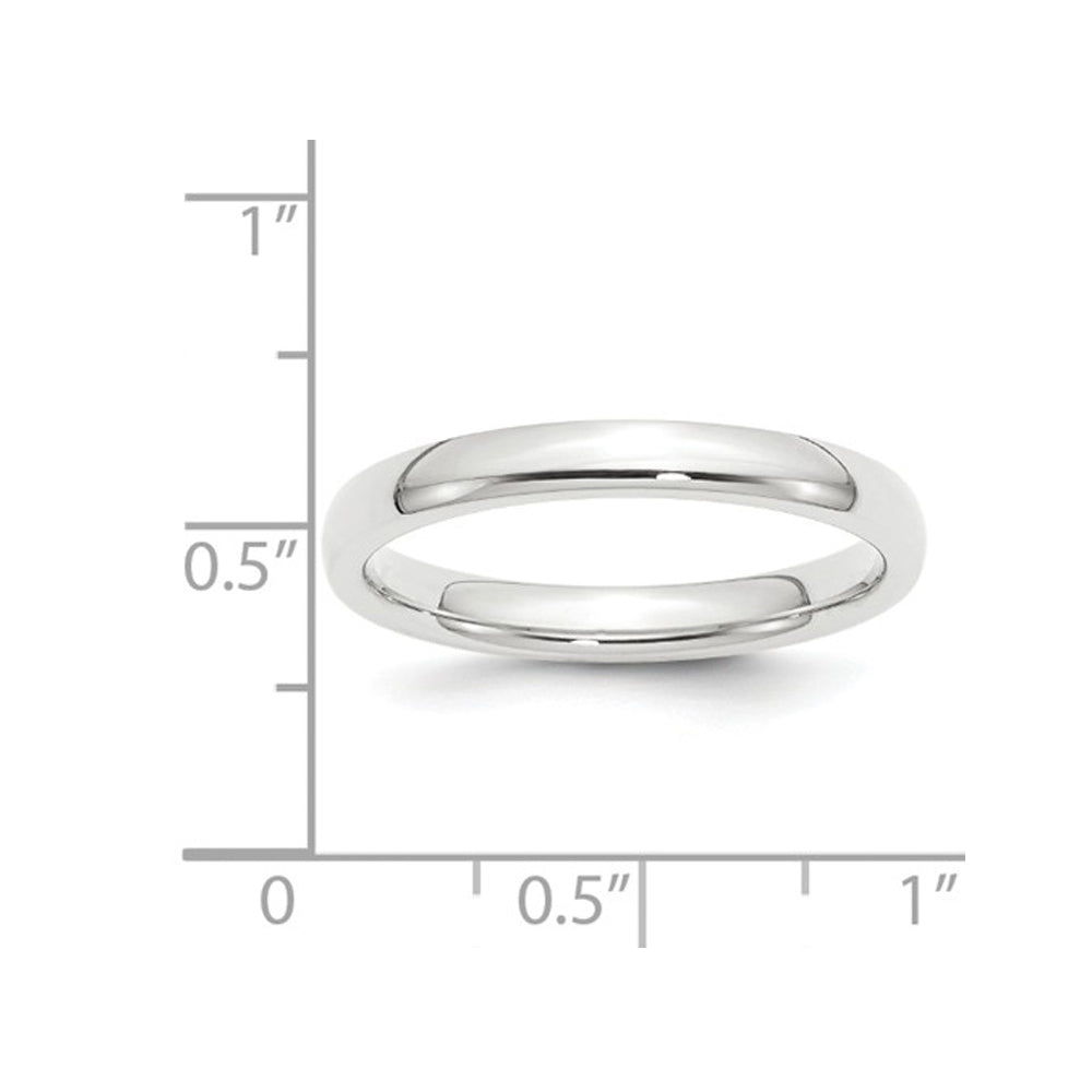 Ladies Platinum Comfort Fit 3mm Wedding Band Ring Image 3