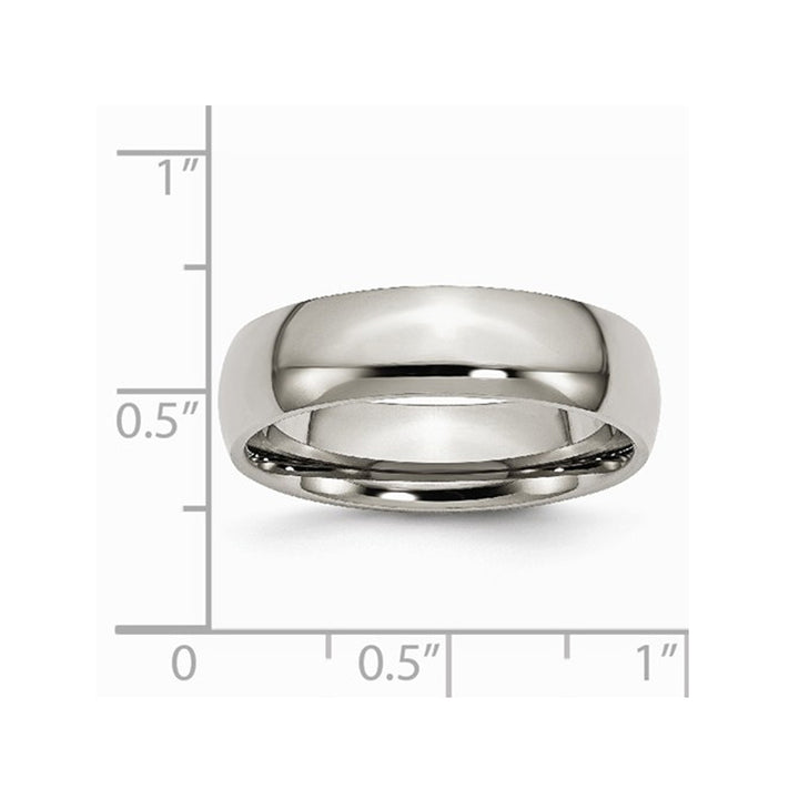 Mens Chisel Titanium 6mm Polished Wedding Band Ring Image 2