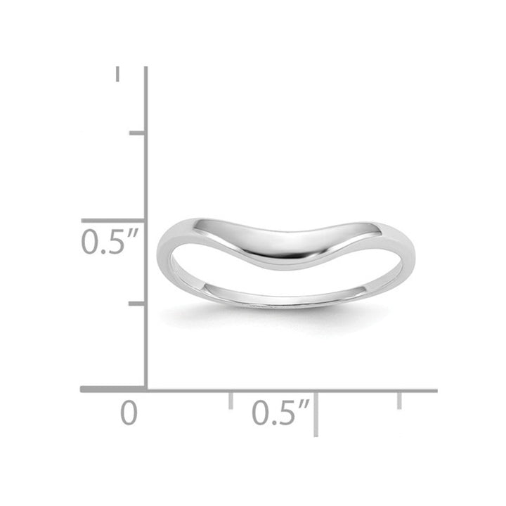 Classic Swirl Ring Band in 14K White Gold Image 4