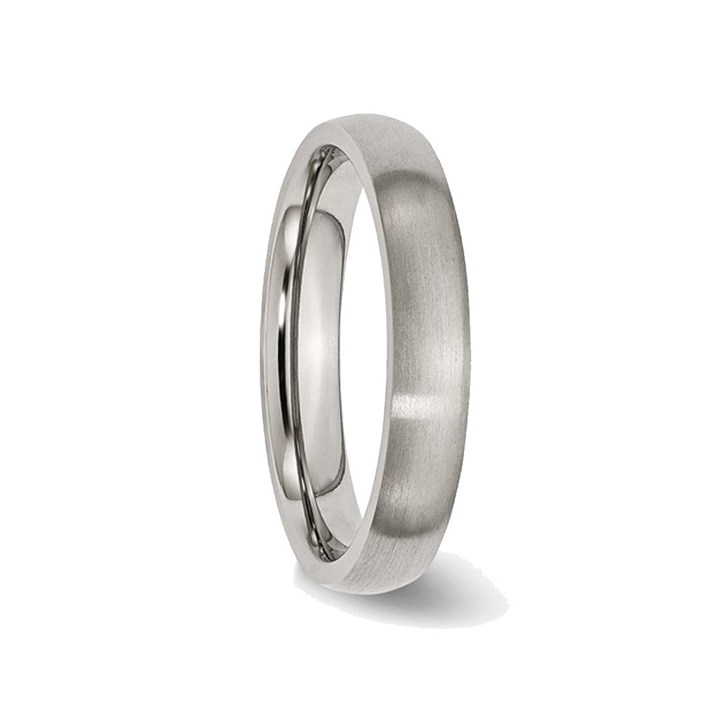 Mens 4mm Comfort Fit Titanium Wedding Band Ring Image 3