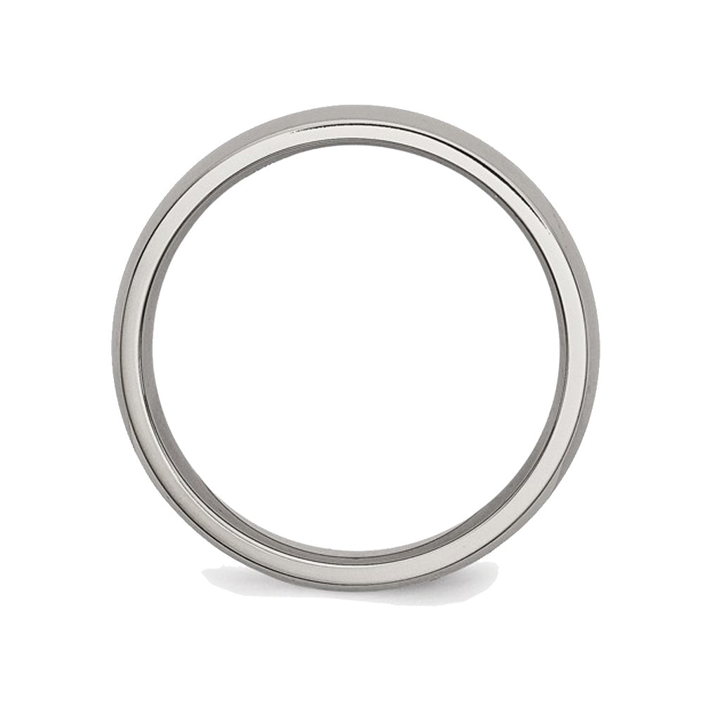 Mens Chisel Titanium 5mm Polished Wedding Band Ring Image 4