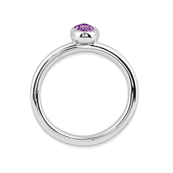 2/5 Carat (ctw) Amethyst Ring in Sterling Silver Image 3