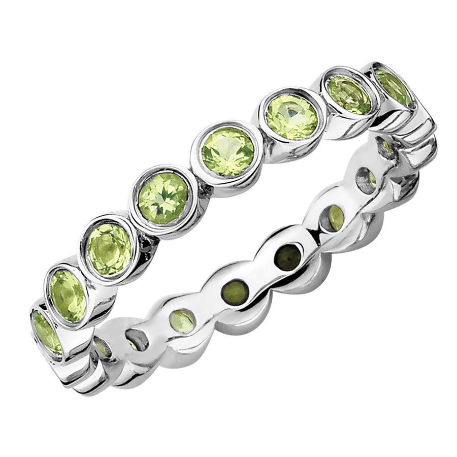 Green Peridot Ring 1.35 Carat (ctw) in Sterling Silver Image 1