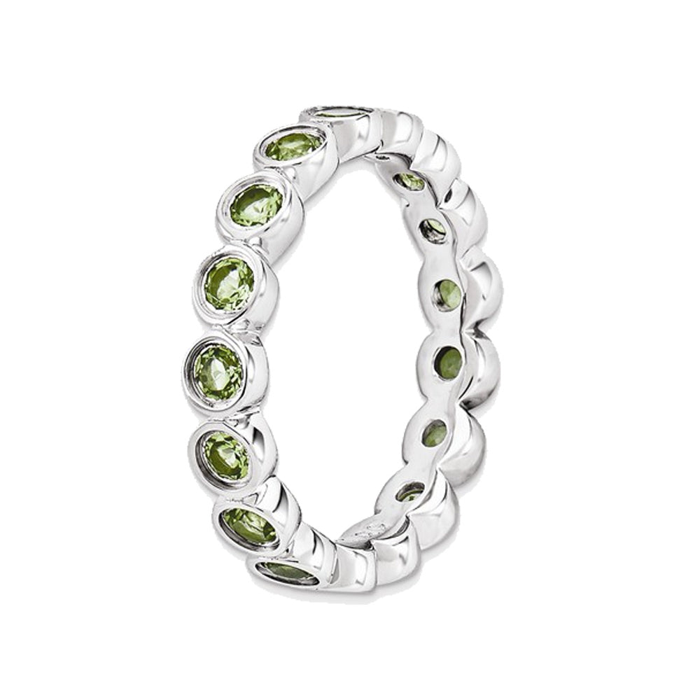 Green Peridot Ring 1.35 Carat (ctw) in Sterling Silver Image 4