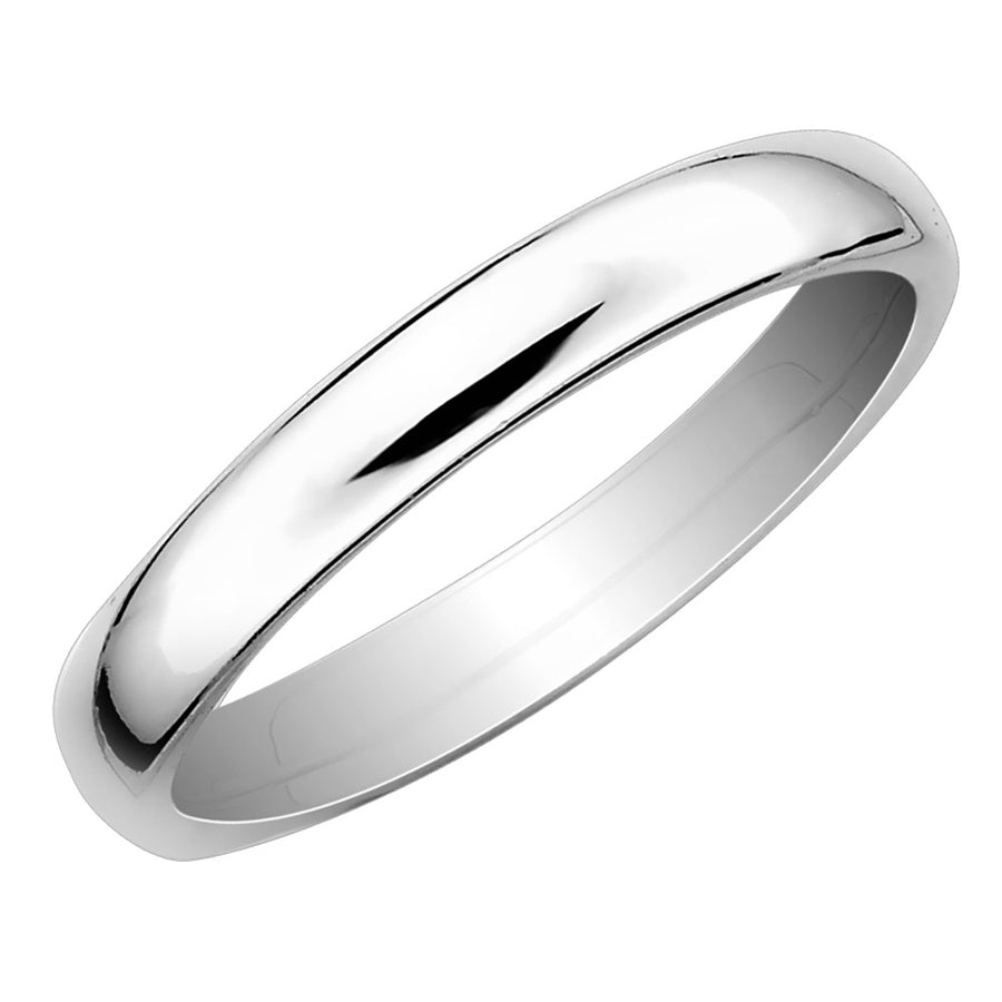Sterling Silver Rhodium Plated Stackable Polished Ring Image 1