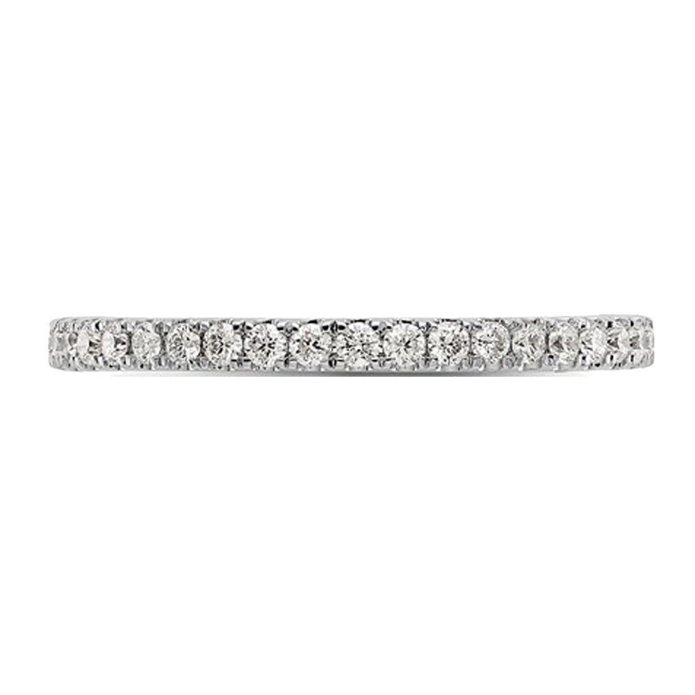 1/2 Carat (ctw Color H-I I1-I2) Diamond Eternity Wedding Band Ring in 14K White Gold Image 4