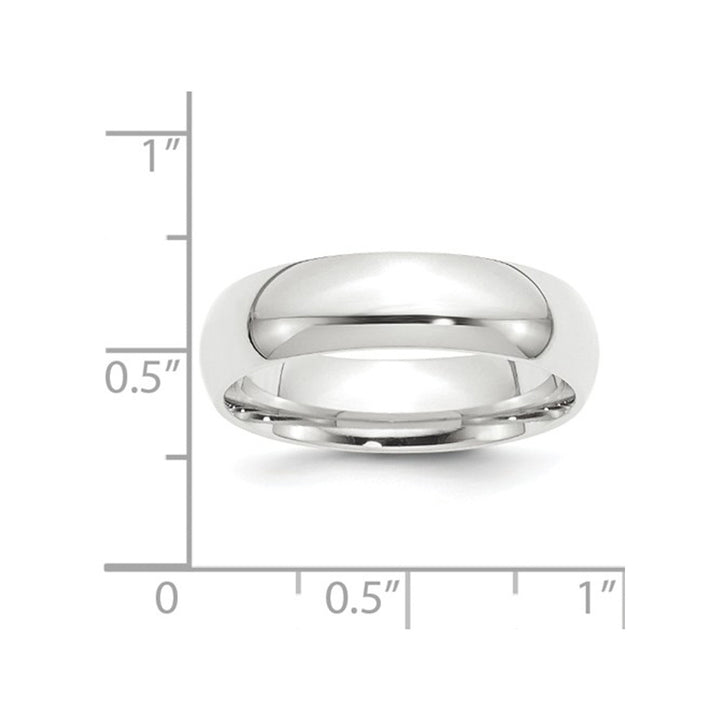 Mens Platinum Comfort Fit 8mm Lightweight Wedding Band Ring Image 2