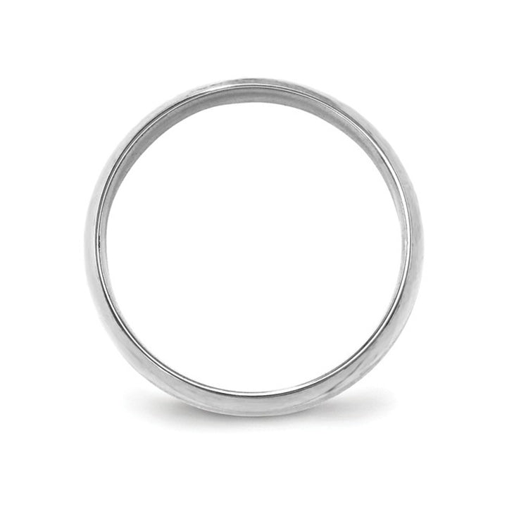 Mens or Ladies 10K White Gold 6mm Comfort Fit Wedding Band Ring Image 4