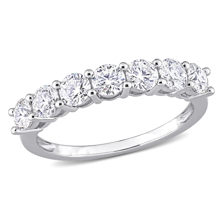 1.00 Carat (ctw) Lab-Created Moissanite Anniversary Band Ring in Sterling Silver Image 1