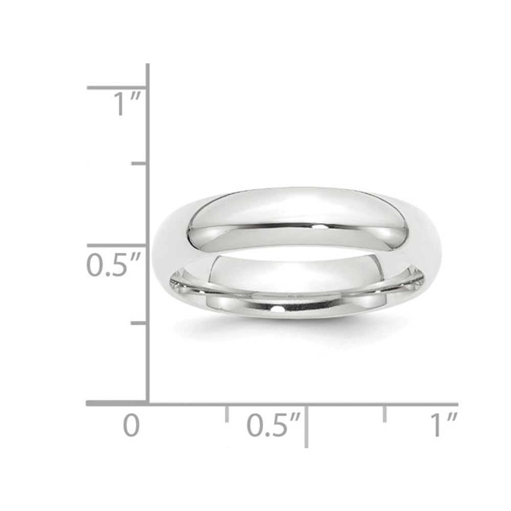 Ladies or Mens Platinum 5mm Comfort Fit Wedding Band Ring Image 3