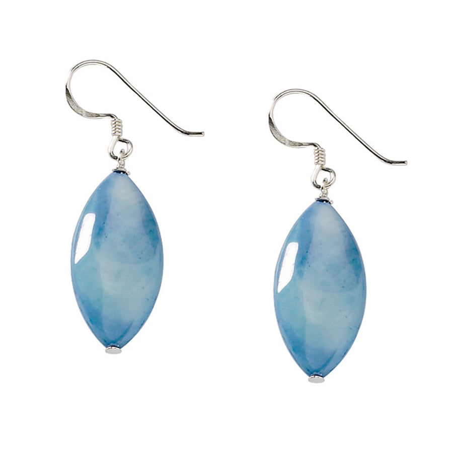Blue Mother of Pearl Earrings in Sterling Silver Image 1