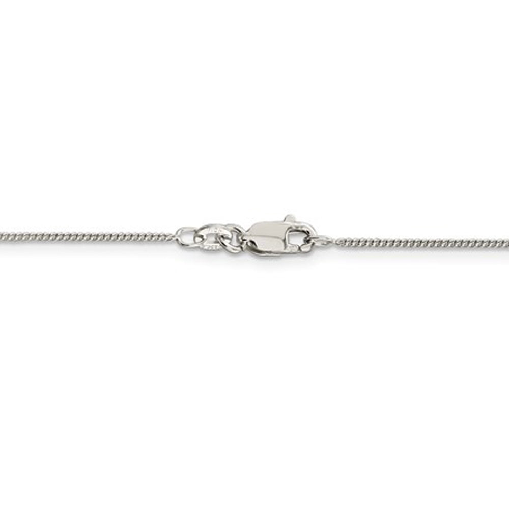 Curb Chain Necklace in Sterling Silver 18 Inches (0.700 mm) Image 2