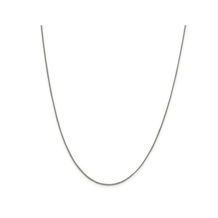 Curb Chain Necklace in Sterling Silver 18 Inches (0.800mm) Image 1