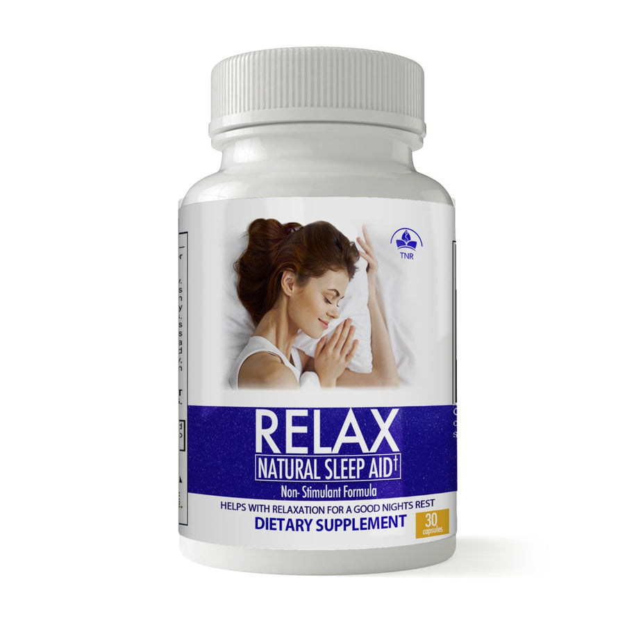 Relax Natural Sleep Aid Insomnia Support Natural Dietary Supplements 60 Count Image 1