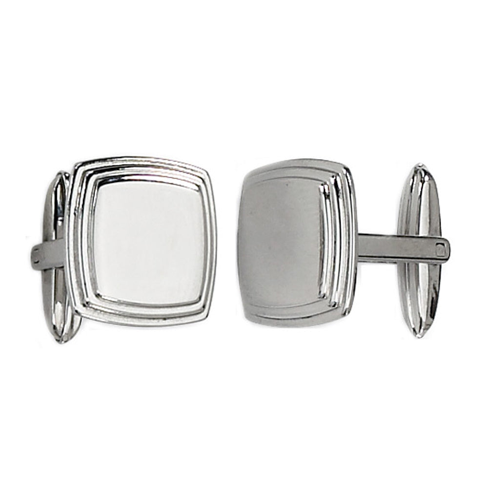 Stainless Steel Mens Chisel Cuff Links Image 1