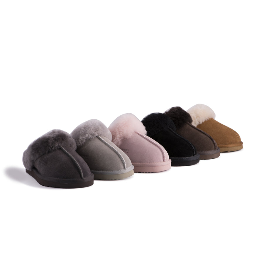 Aus Wooli Australia Water-Resistant Unisex Genuine Australian Sheepskin Wool Slippers Image 1