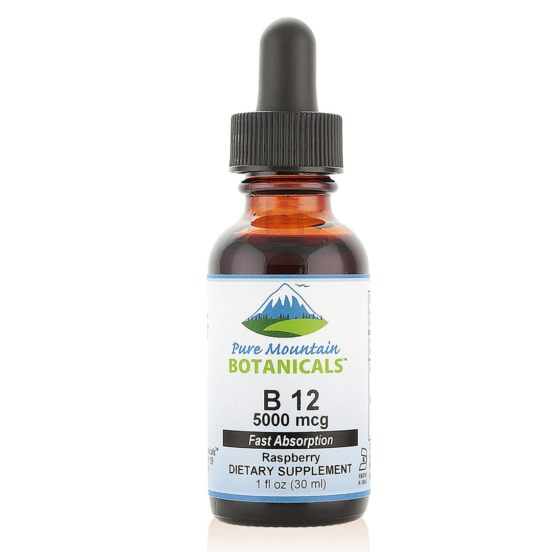 B12 Vitamin 5000 mcg  Kosher B12 Drops in 1oz Bottle with Natural Berry Flavor Image 1
