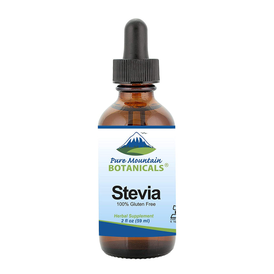 Liquid Stevia Drops  Alcohol Free and Kosher Sugar Substitute - 2oz Glass Bottle Image 1