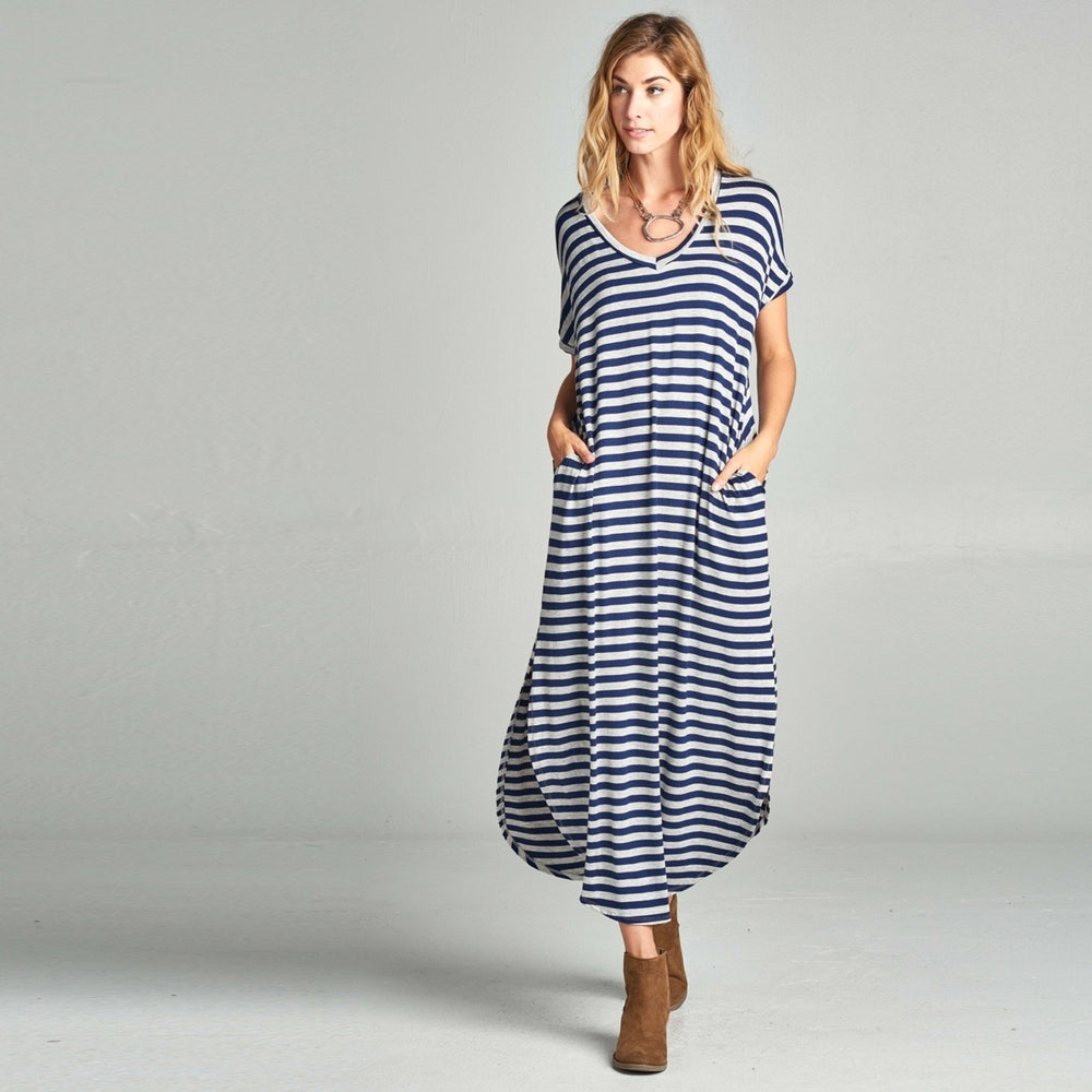 Assorted Striped Print Maxi Dress Image 2