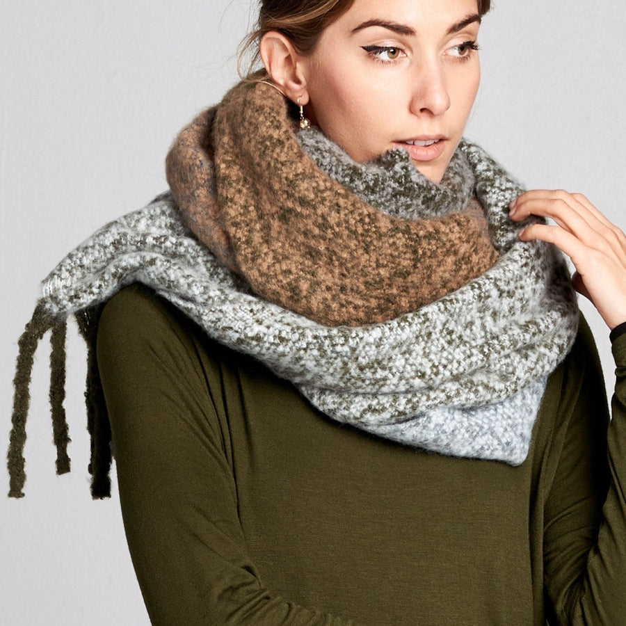 Extra Soft Color Block Cozy Scarf Image 1