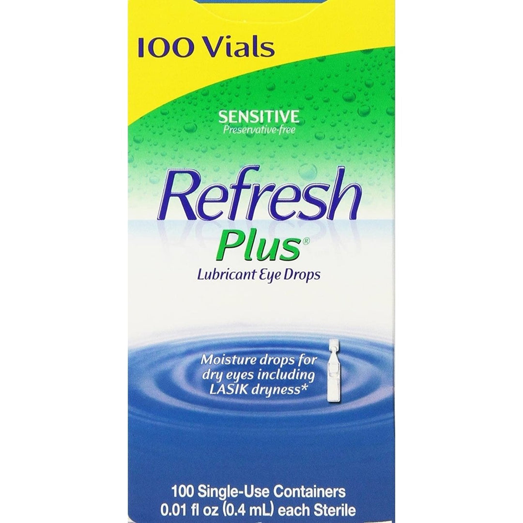 Refresh Plus Eye Drops Single-Use Vials 0.01 Fluid Ounce (100 Count) Image 1