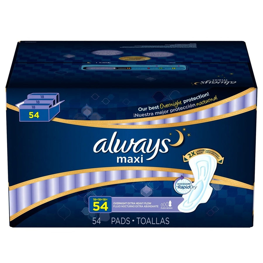 Always Maxi Overnight - Extra Heavy - 54 Count Image 1