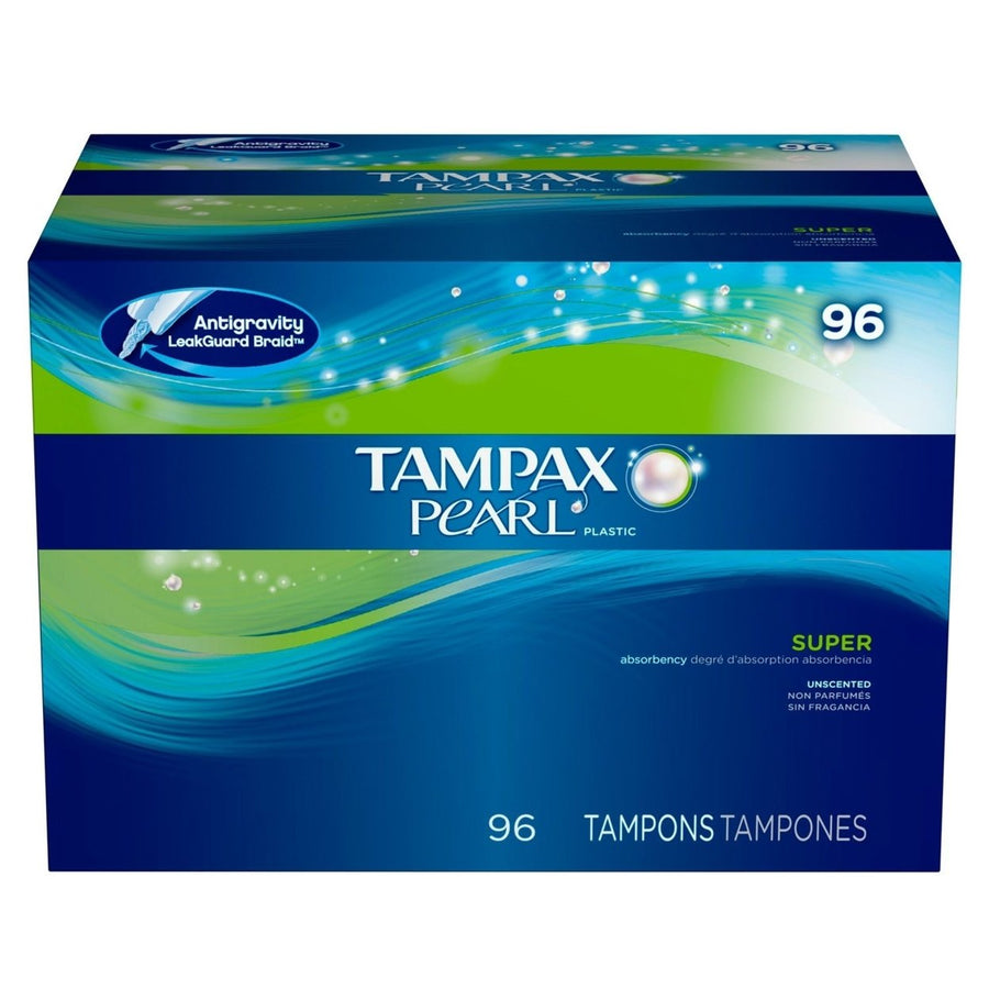 Tampax Pearl Unscented Tampons Super (96 Count) Image 1