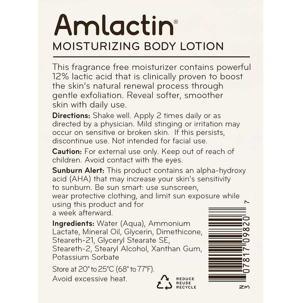 AmLactin Moisturizing Body Lotion 20 Ounces Image 2