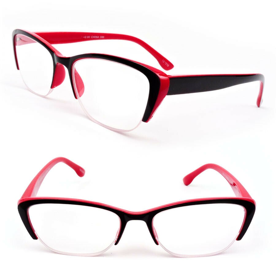 Cat Eye Two Tone Frame Fashionable Womens Reading Glasses Image 1