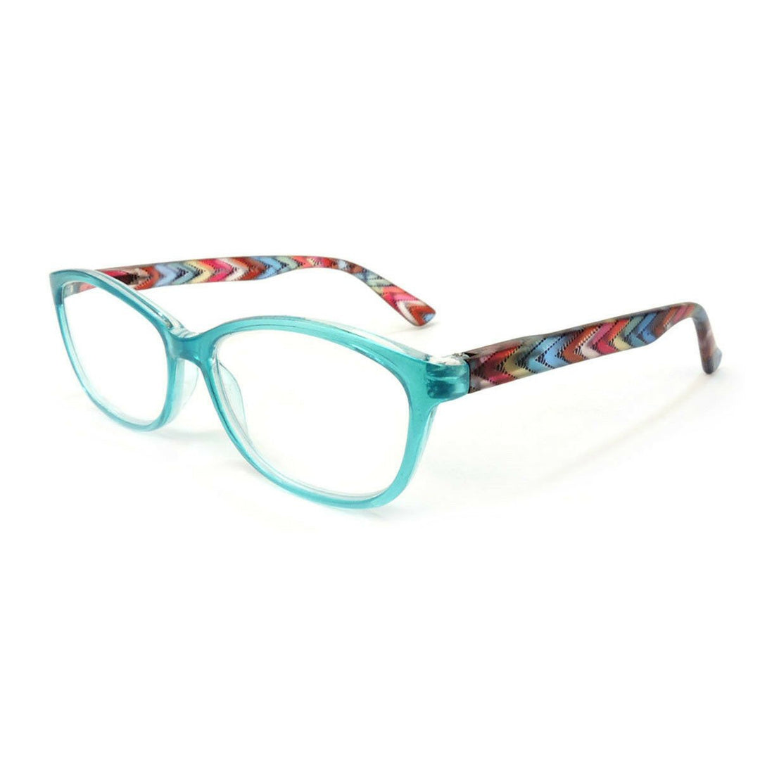 Classic Frame Reading Glasses Colorful Arms Retro Vintage Style Image 1