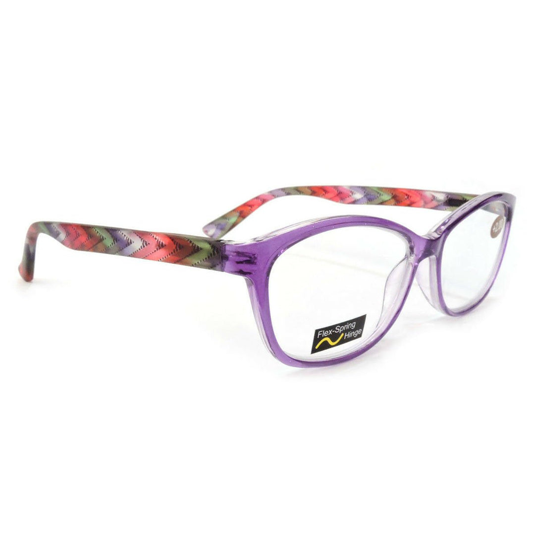 Classic Frame Reading Glasses Colorful Arms Retro Vintage Style Image 1